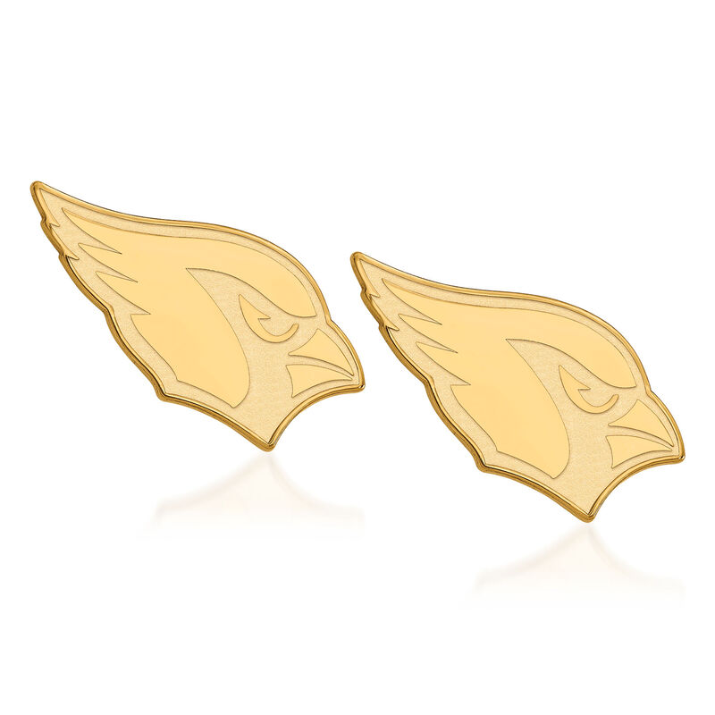 14kt Yellow Gold NFL Arizona Cardinals Extra Small Stud Earrings image number 0