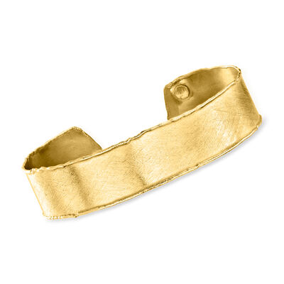 Italian 18kt Gold Over Sterling Cuff Bracelet