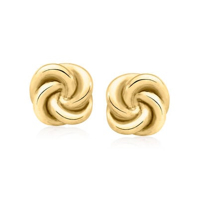Italian 18kt Gold Over Sterling Love Knot Earrings