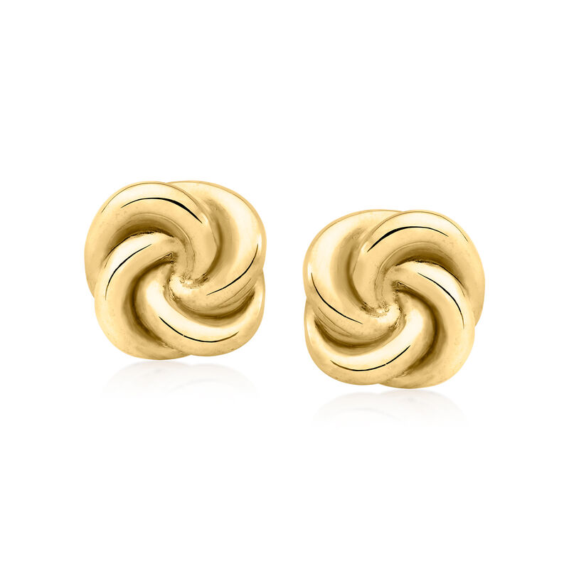 Italian 18kt Gold Over Sterling Love Knot Earrings image number 0