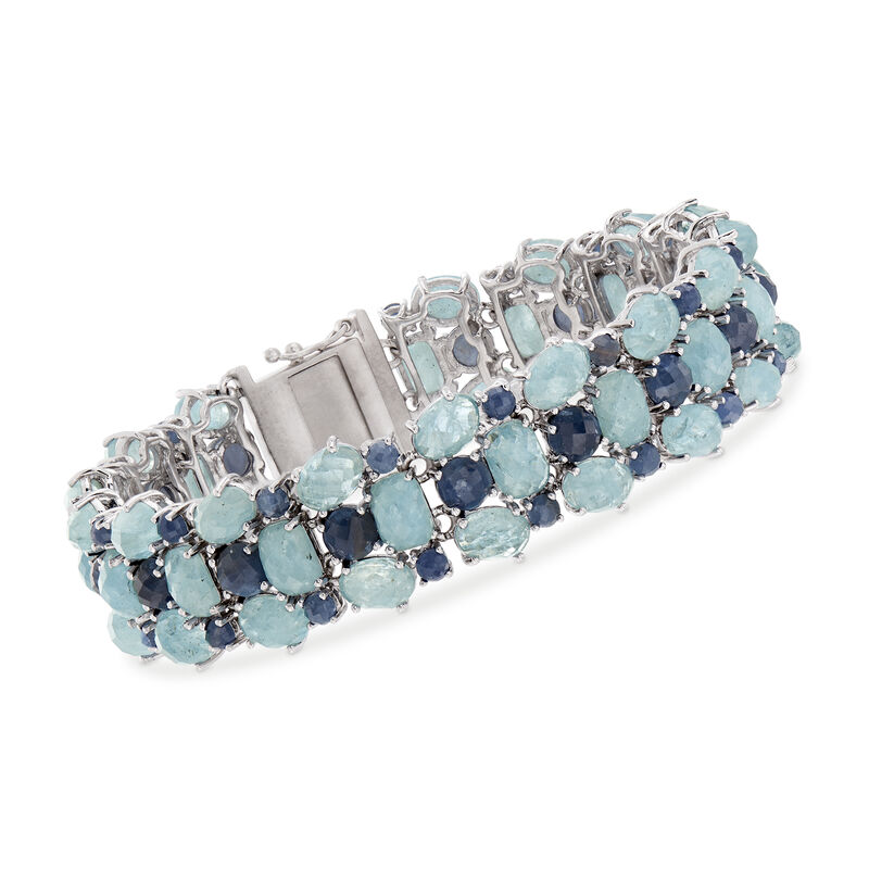 51.95 ct. t.w. Multi-Gemstone Bracelet in Sterling Silver image number 0