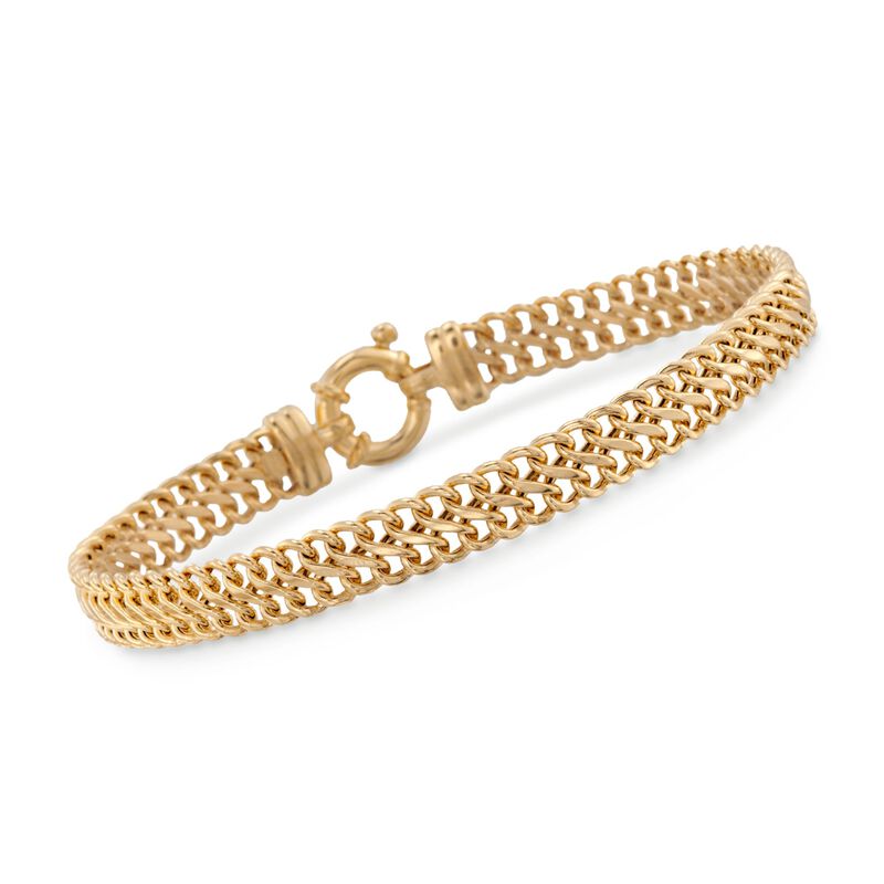 14kt Yellow Gold Fancy Link Bracelet. 7.5&quot; image number 0