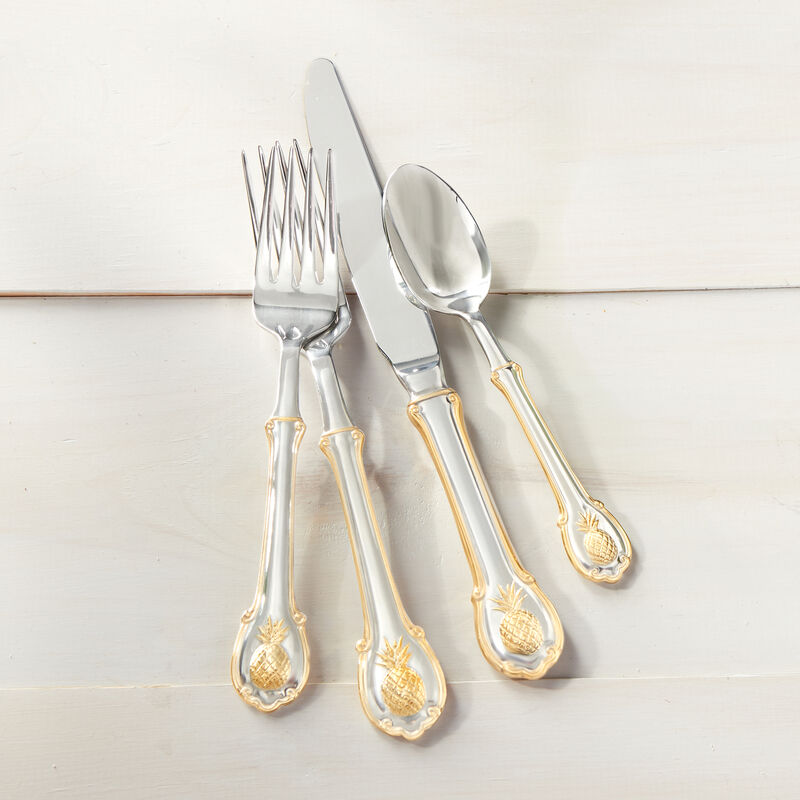 Wallace Pineapple Gold Accent 18/10 Stainless Steel Flatware image number 1