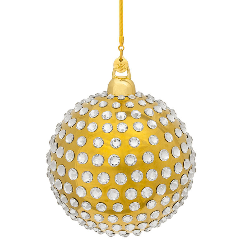 Crystamas Crystal Gold-Style Ball Ornament image number 0