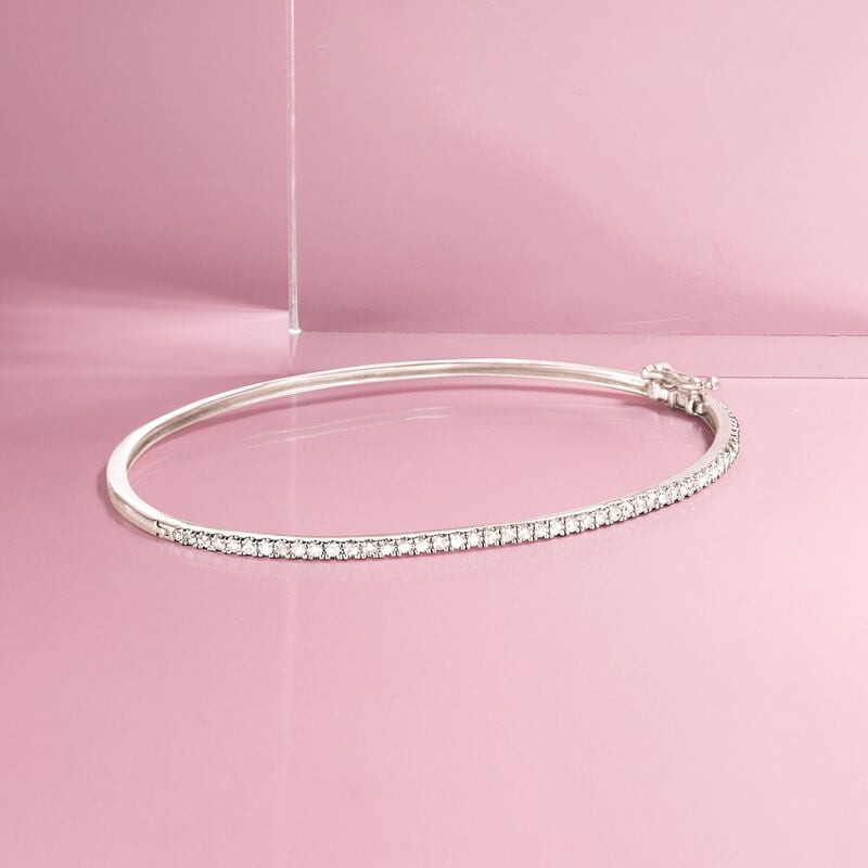 .50 ct. t.w. Diamond Bangle Bracelet in Sterling Silver