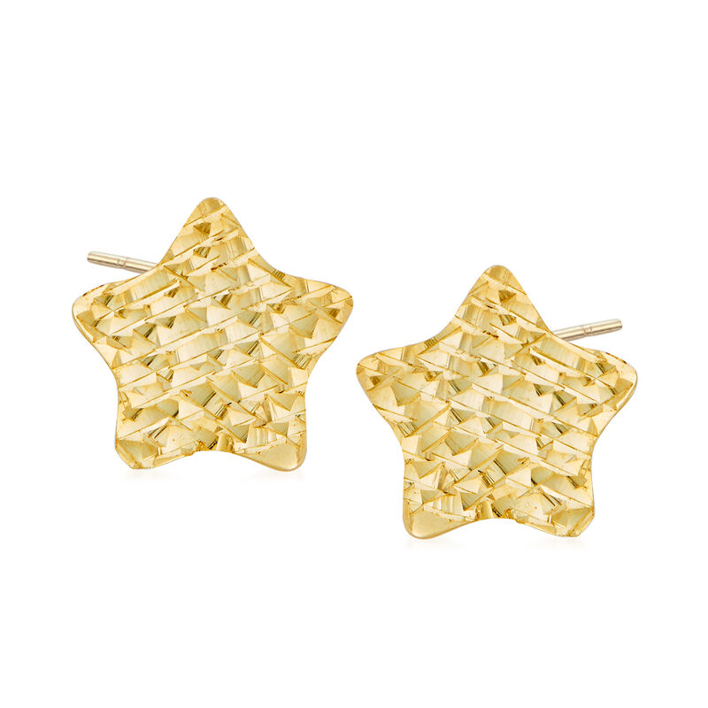 Italian 14kt Yellow Gold Star Stud Earrings image number 0