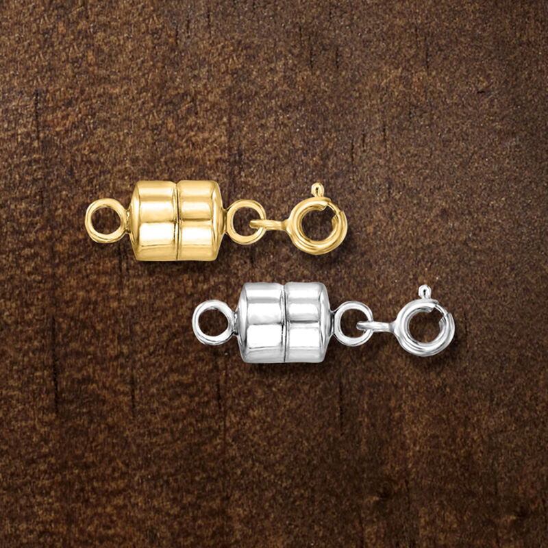Italian Sterling Silver and 18kt Gold Over Sterling Jewelry Set: Two Magnetic Clasp Converters image number 2