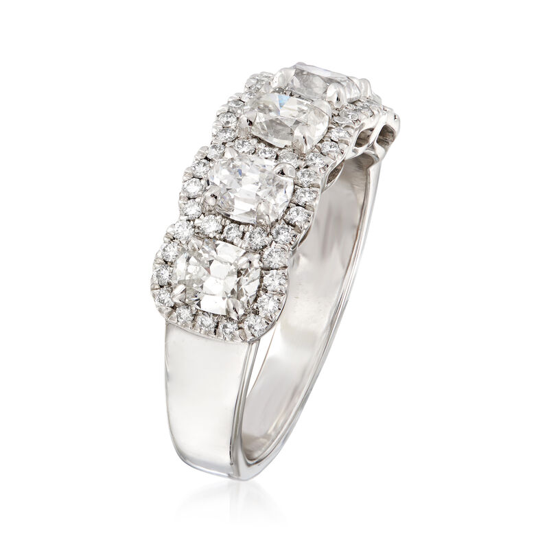 Henri Daussi 1.92 ct. t.w. Five-Stone Diamond Ring in 18kt White Gold image number 2