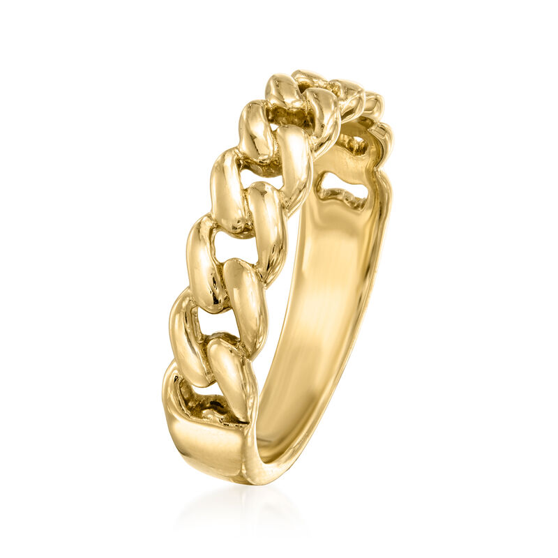 C. 2000 Vintage 14kt Yellow Gold Link Ring image number 2