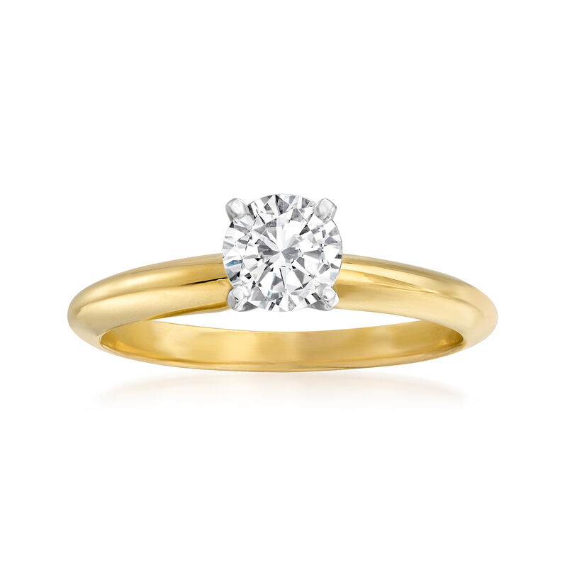 .50 Carat Diamond Solitaire Ring in 14kt Yellow Gold. Size 5 image number 0