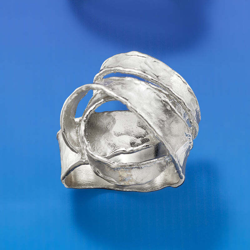 Sterling Silver Hammered Knot Ring image number 5