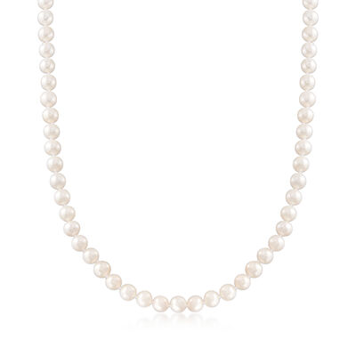6-7mm Cultured Pearl Necklace with 14kt Yellow Gold