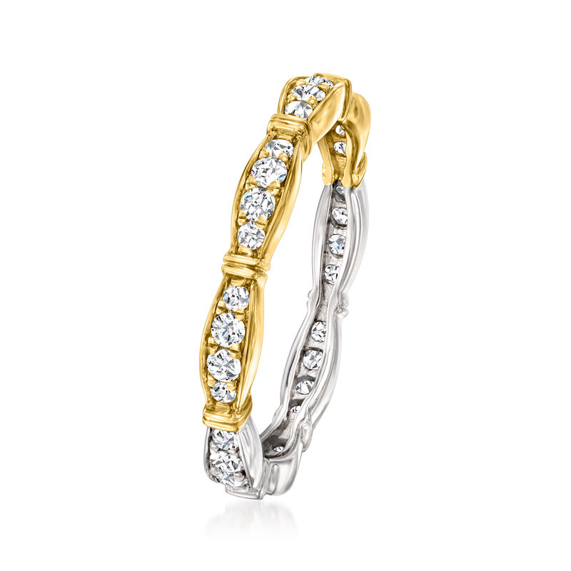 .50. ct. t.w. Diamond Ring in Sterling Silver and 18kt Gold Over Sterling image number 2