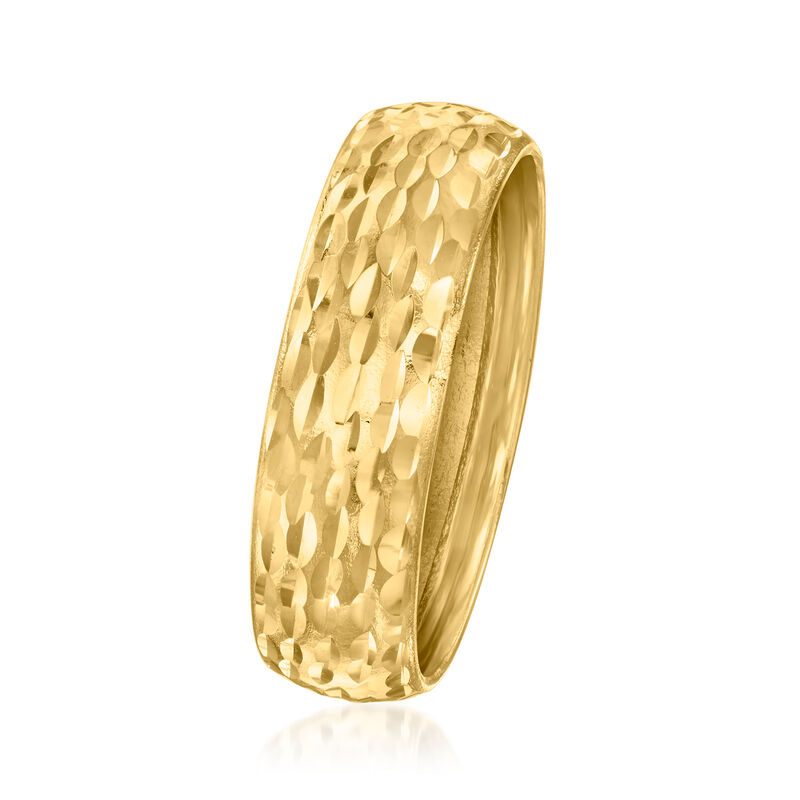 10kt Yellow Gold Groove-Pattern Ring image number 1