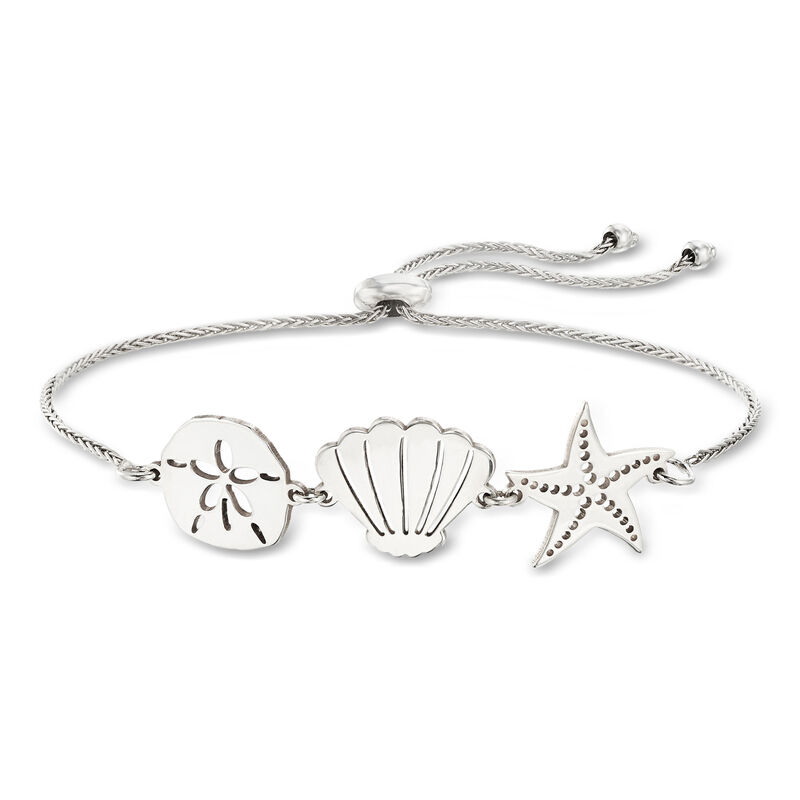 Sterling Silver Sea Life Bolo Bracelet image number 0