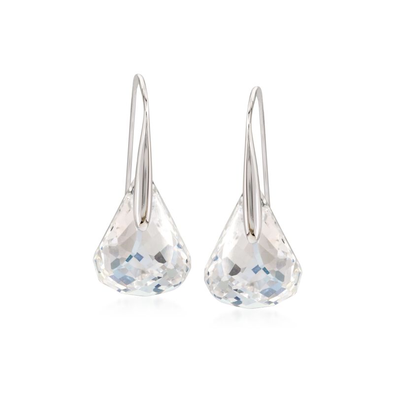 Swarovski Crystal &quot;Lunar&quot; Moonlight Crystal Drop Earrings in Silvertone image number 0