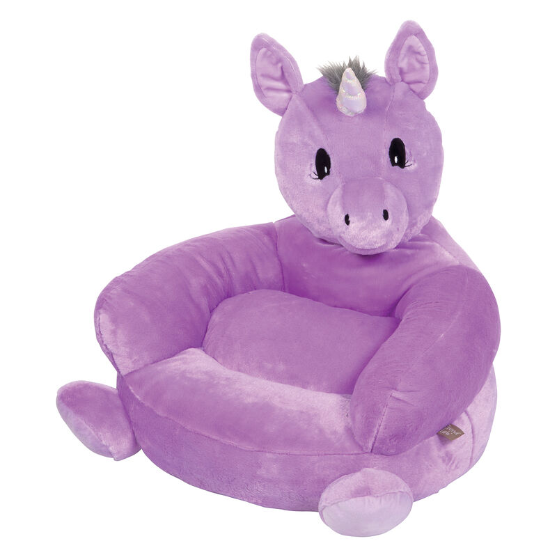 Children's Plush Purple Unicorn Chair image number 1