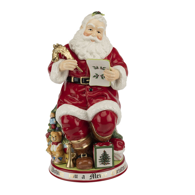 Spode "Christmas Tree" Large Santa Cookie Jar image number 0