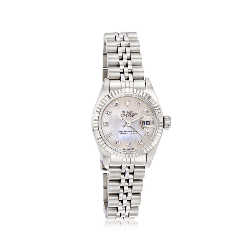 Pre-Owned Rolex Datejust Women's 26mm Automatic Stainless Steel and 18kt White Gold Watch image number 0