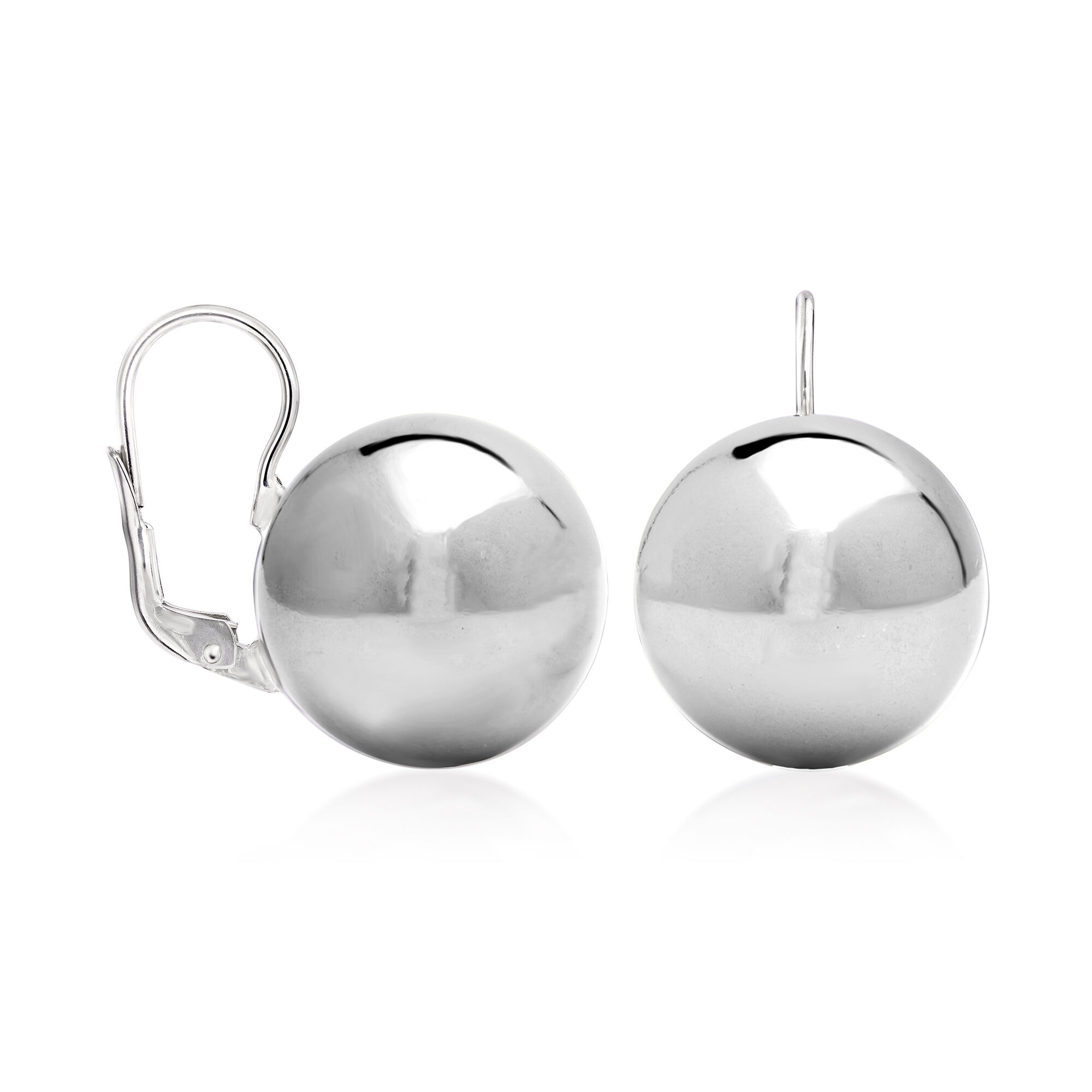 Italian 18mm Sterling Silver Ball Drop Earrings | Ross Simons