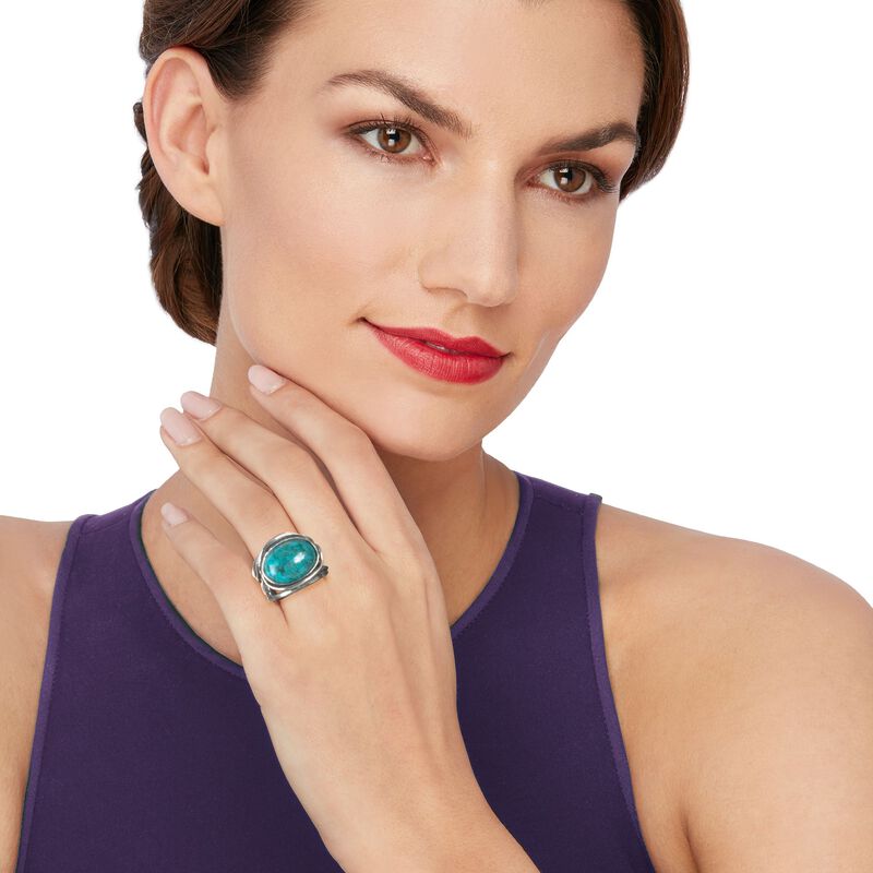 Turquoise Ring in Sterling Silver image number 1