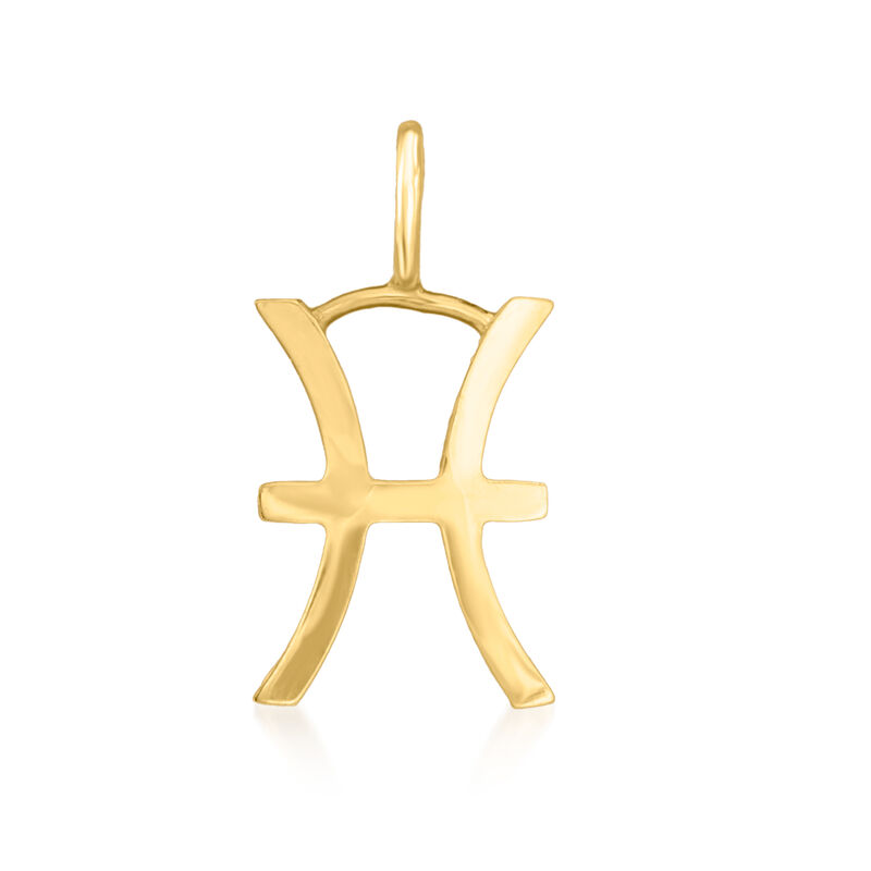 Pisces - 14kt Yellow Gold Zodiac Charm image number 0