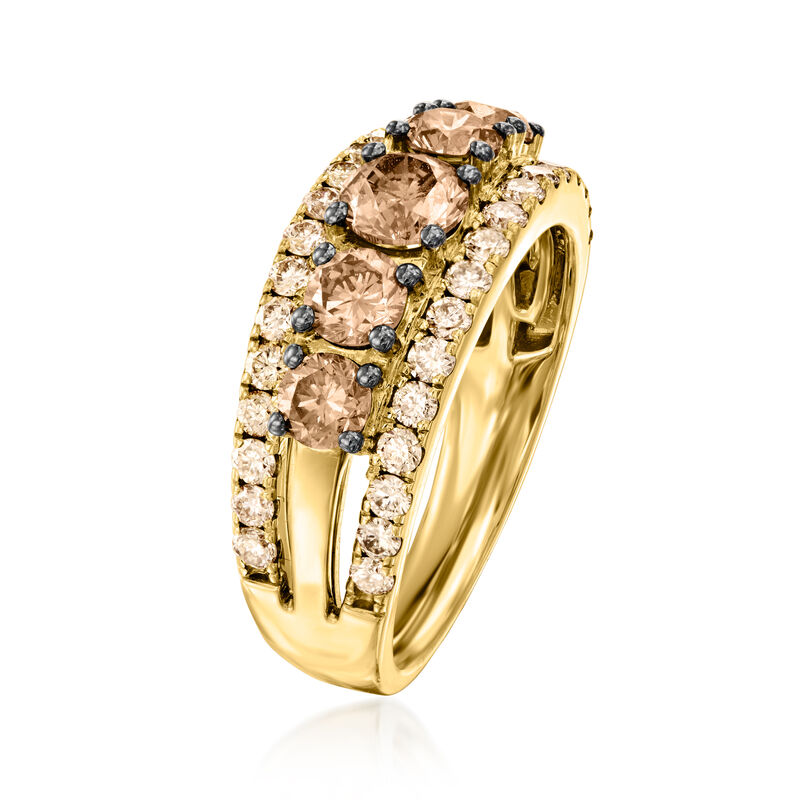 Le Vian &quot;Creme Brulee&quot; 1.27 ct. t.w. Chocolate Diamond Ring with .69 ct. t.w. Nude Diamonds in 14kt Honey Gold image number 2
