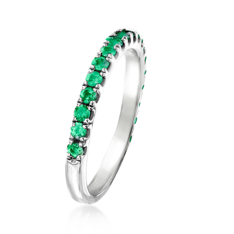 .50 ct. t.w. Emerald Ring in Sterling Silver image number 2