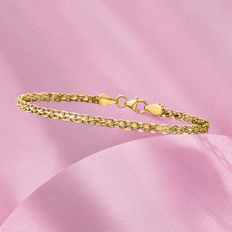 Italian 14kt Yellow Gold Bismark-Link Bracelet image number 2