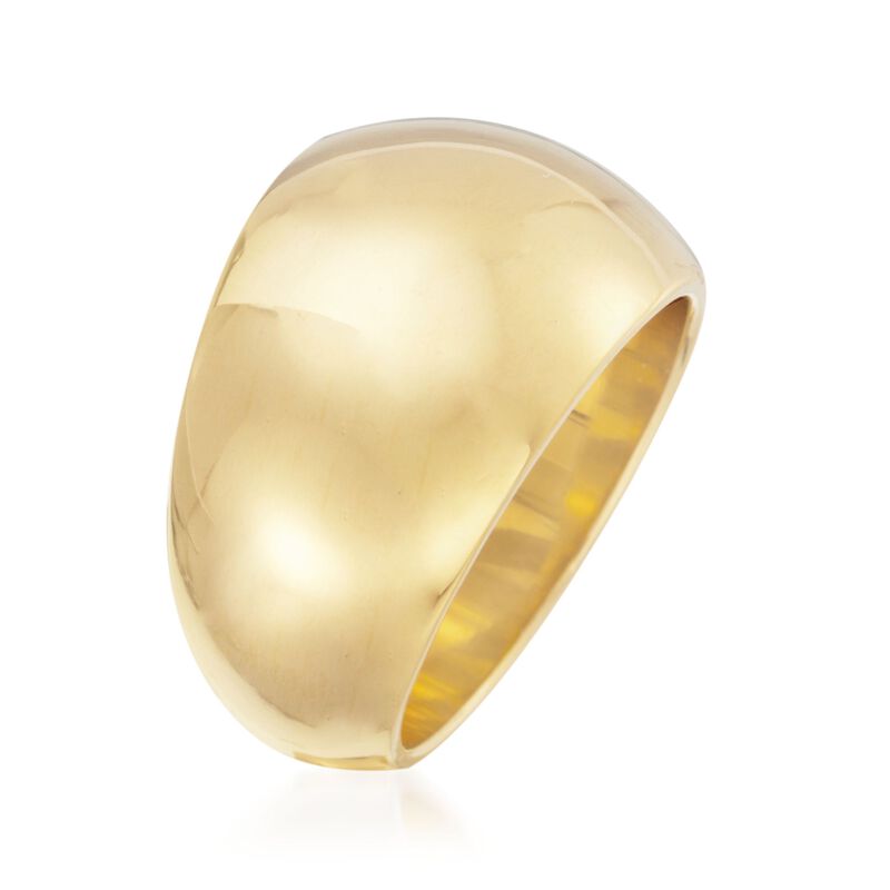 Andiamo 14kt Yellow Gold Over Resin Dome Ring image number 2