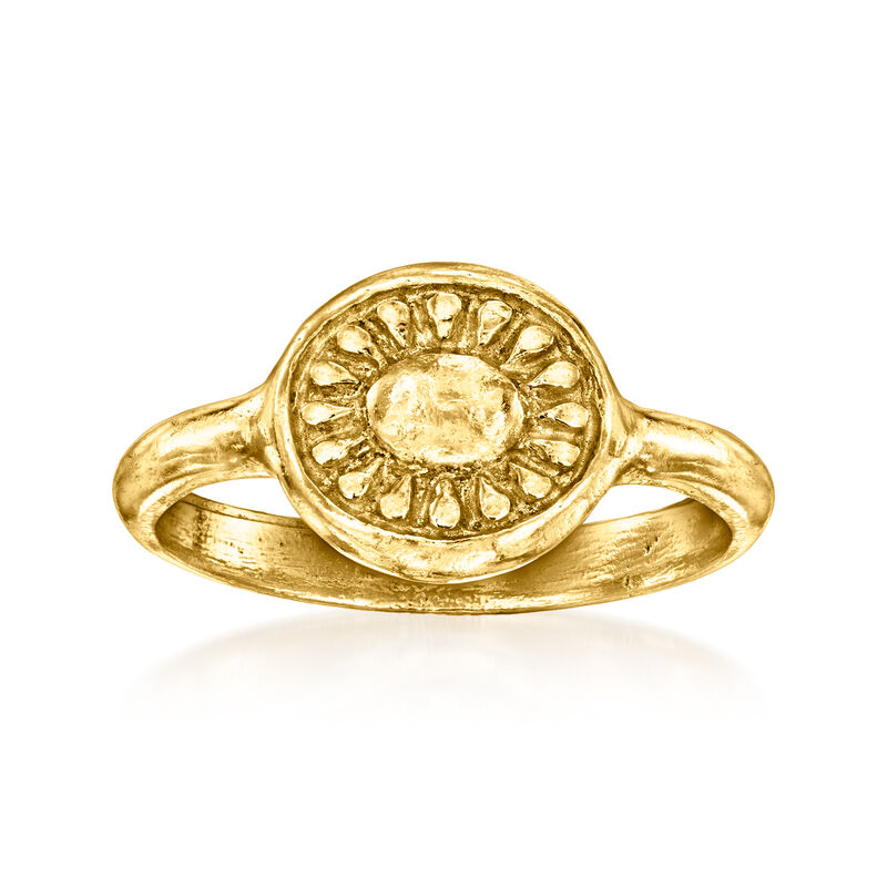 Italian 14kt Yellow Gold Sunflower Ring image number 0