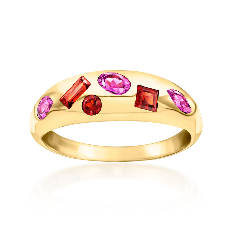.68 ct. t.w. Multi-Gemstone Ring in 18kt Gold Over Sterling image number 0