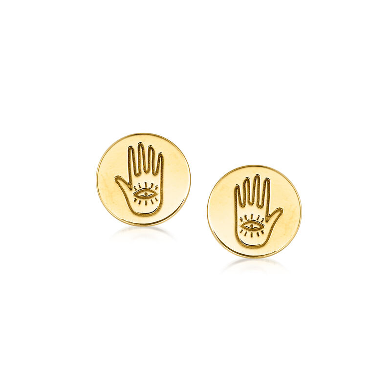 Italian 18kt Gold Over Sterling Jewelry Set: Three Pairs of Symbol Earrings  image number 4