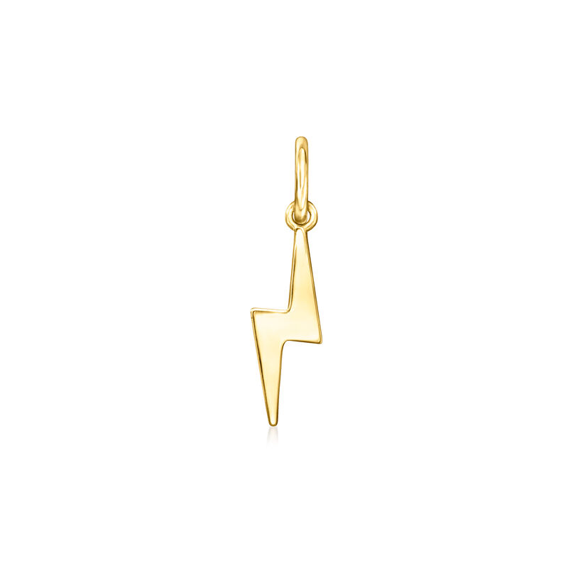Italian 14kt Yellow Gold Lightning Bolt Charm  image number 1