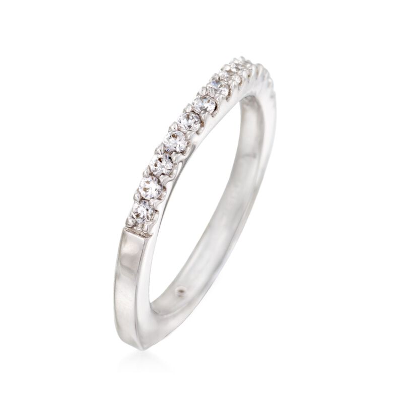 Gabriel Designs .29 ct. t.w. Diamond Curved Wedding Ring in 14kt White Gold. Size 6.5 image number 2