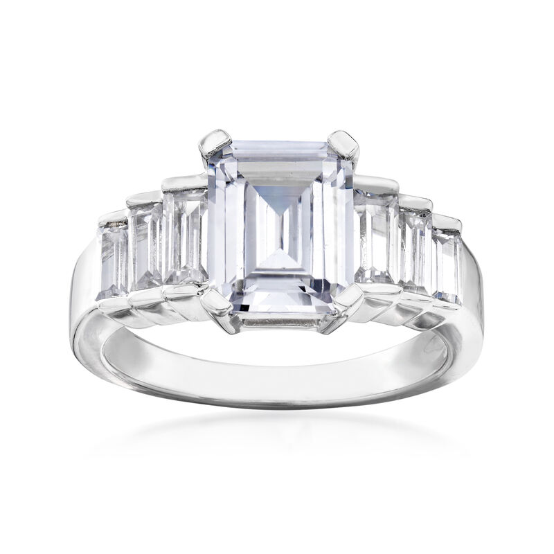 3.60 ct. t.w. CZ Ring in Sterling Silver image number 0