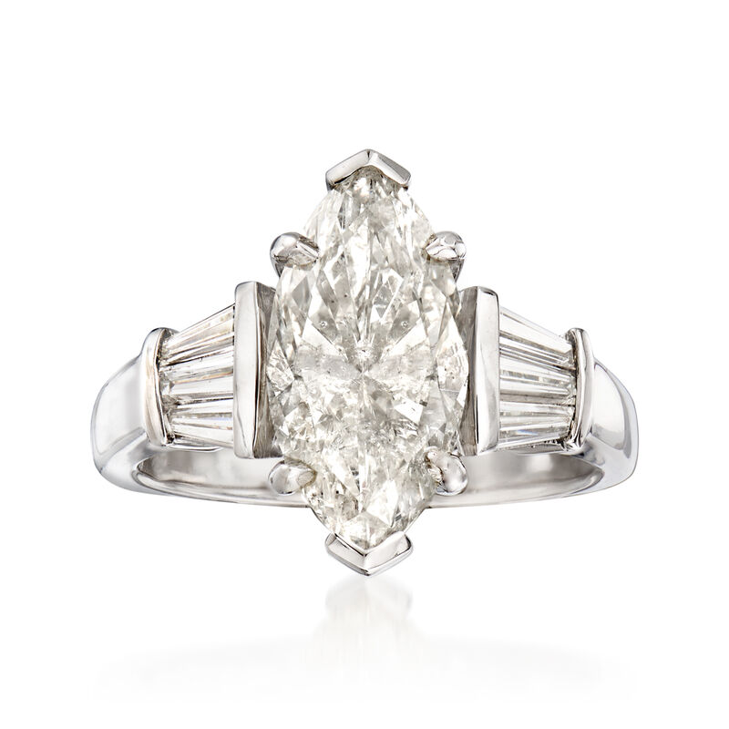 Majestic Collection 4.00 ct. t.w. Diamond Ring in 18kt White Gold image number 0
