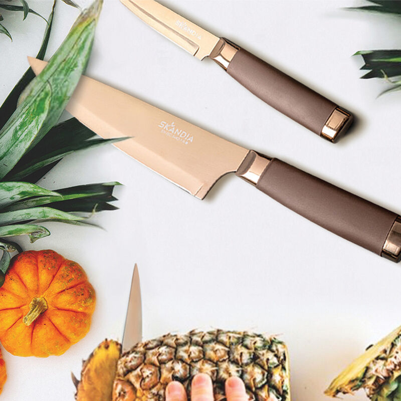 Skandia Forte 13-pc. Copper Titanium-Plated Knife Block Set image number 2
