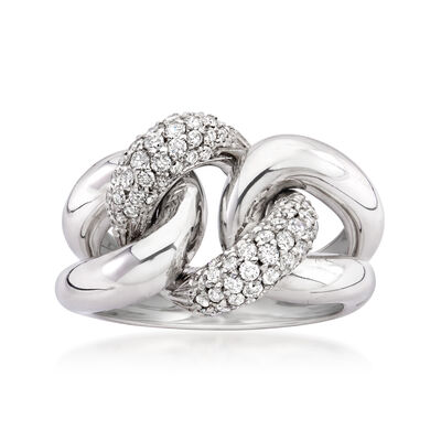 C. 2000 Vintage 1.25 ct. t.w. Diamond Link Ring in 18kt White Gold