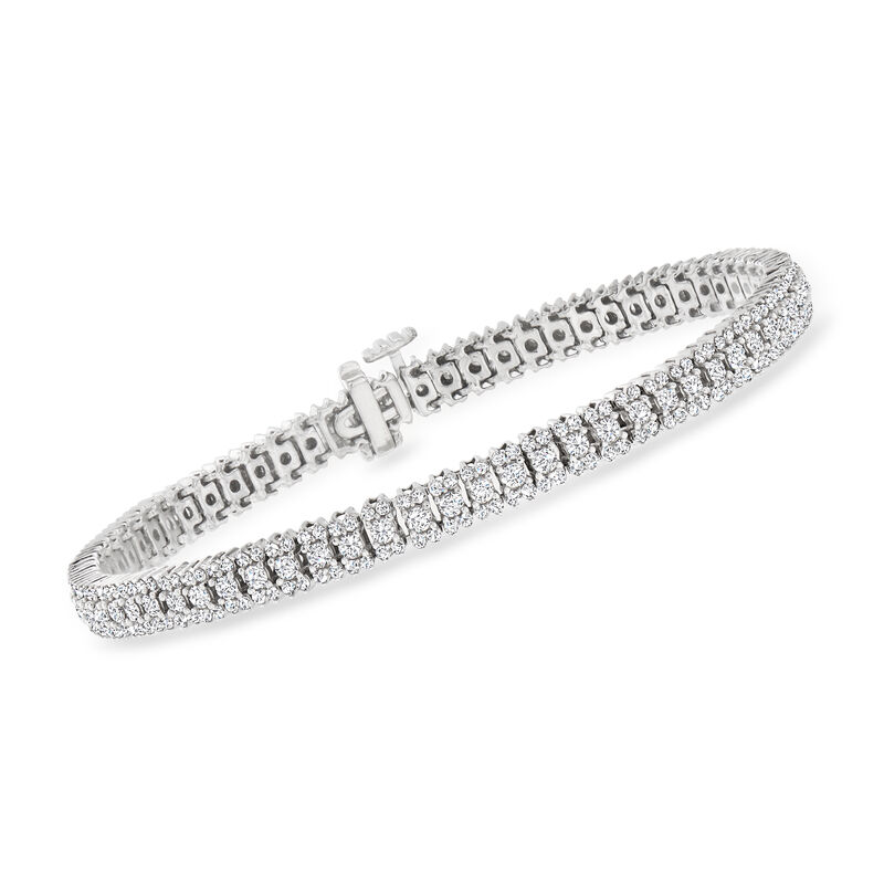 3.50 ct. t.w. Diamond Tennis Bracelet in Sterling Silver image number 0