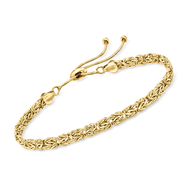 14kt Yellow Gold Byzantine Bolo Bracelet image number 0