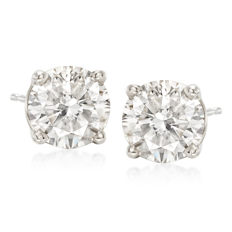 3.00 ct. t.w. Diamond Stud Earrings in 18kt White Gold image number 0
