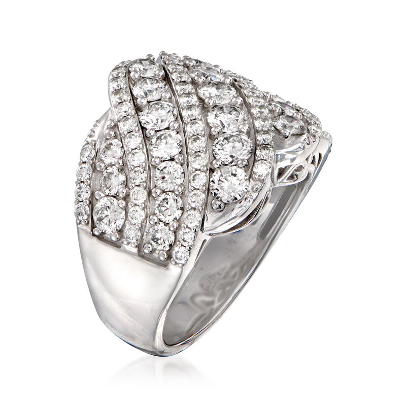 4.00 ct. t.w. Diamond Scalloped Ring in 14kt White Gold image number 2