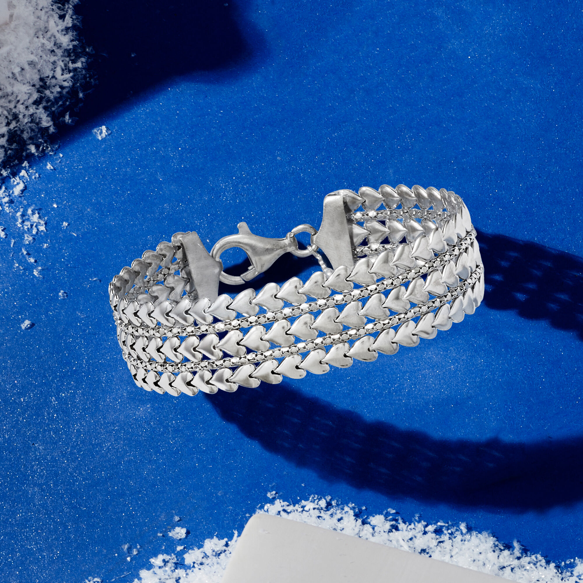 Multiple silver bracelets clearance