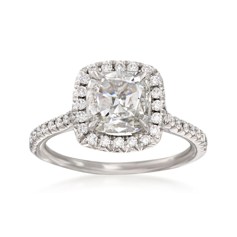 Henri Daussi 1.67 ct. t.w. Certified Diamond Engagement Ring in 18kt White Gold image number 0