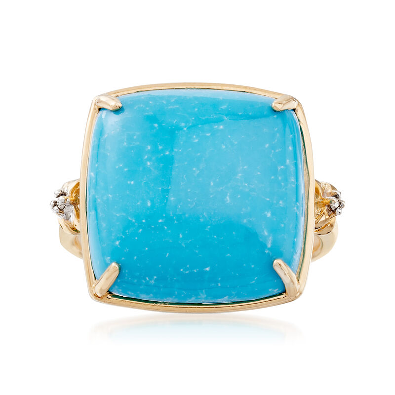 Turquoise Ring in 14kt Yellow Gold image number 0