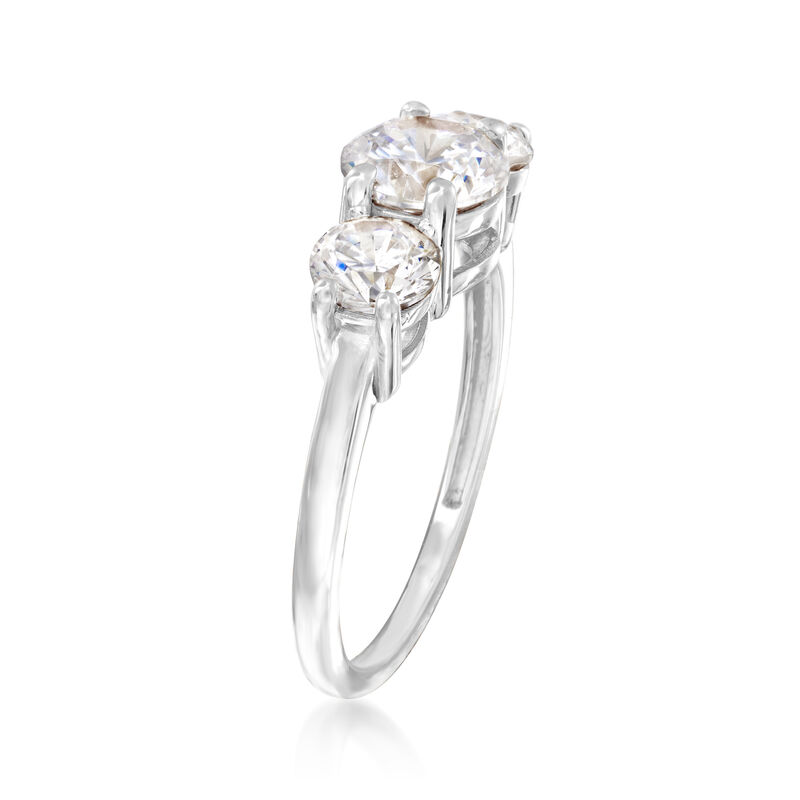 2.00 ct. t.w. CZ Ring in 14kt White Gold image number 2