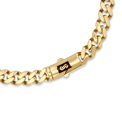 C. 2010 Vintage 8.5mm 18kt Yellow Gold Curb-Link Necklace