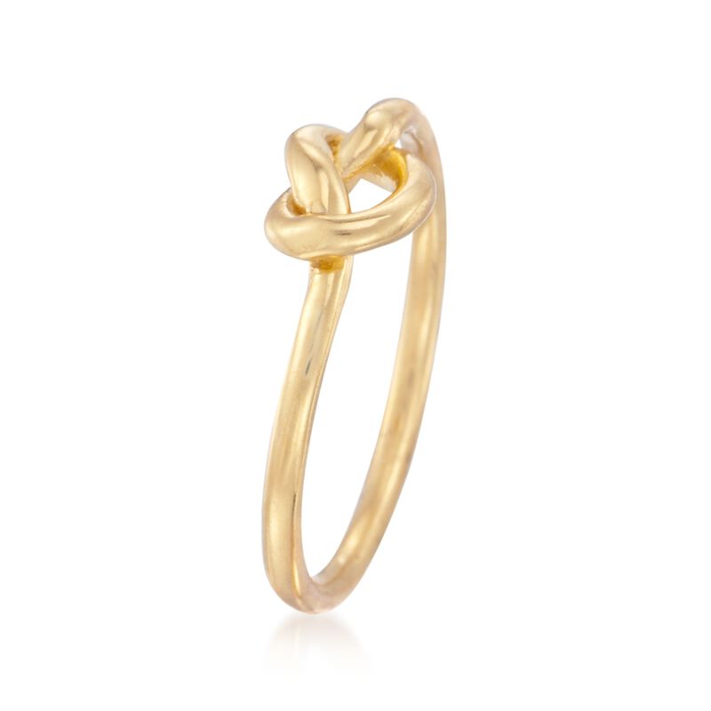14kt Yellow Gold Over Sterling Silver Single Knot Ring image number 1