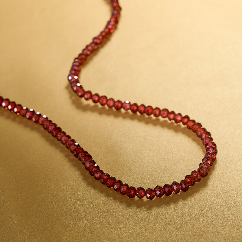 60.00 ct. t.w. Garnet Bead Toggle Necklace in 18kt Gold Over Sterling image number 5